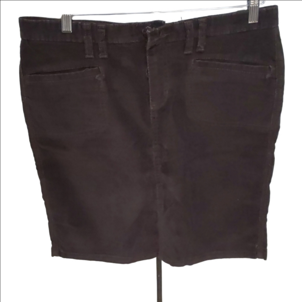 Y2K Vintage 2007 Old Navy Brown Corduroy Mini Skirt Stretch Size 8